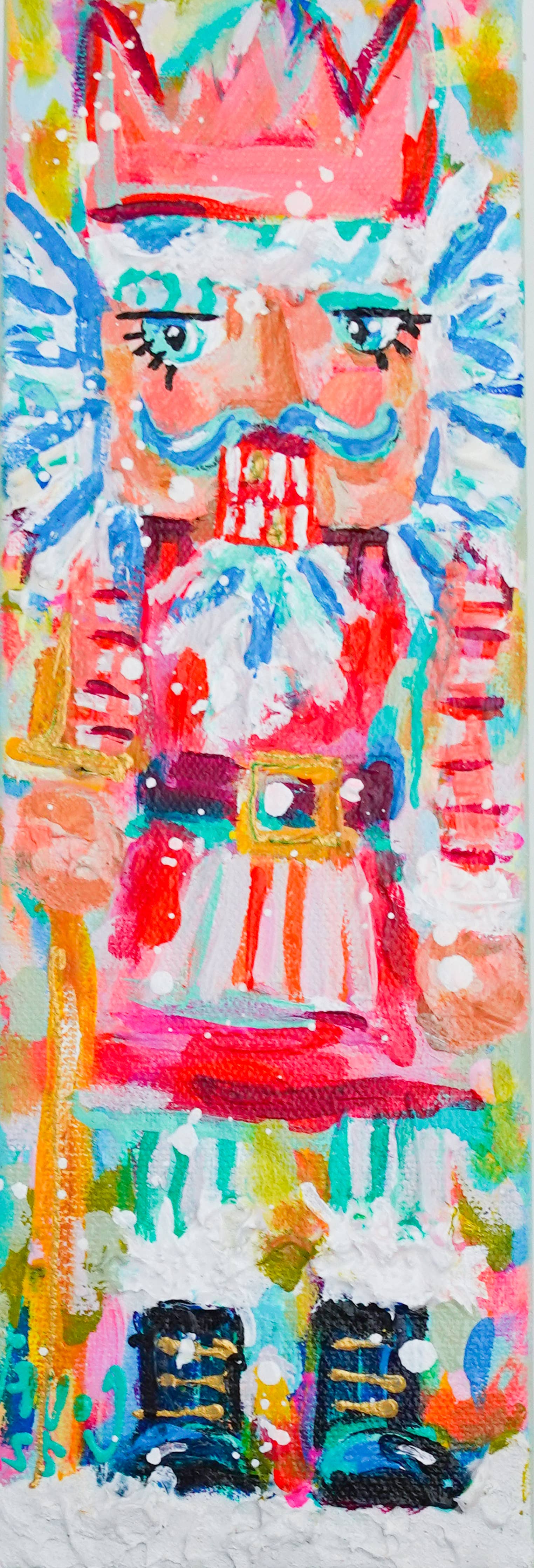 Dixon Nutcracker Decor Painting: 3x9